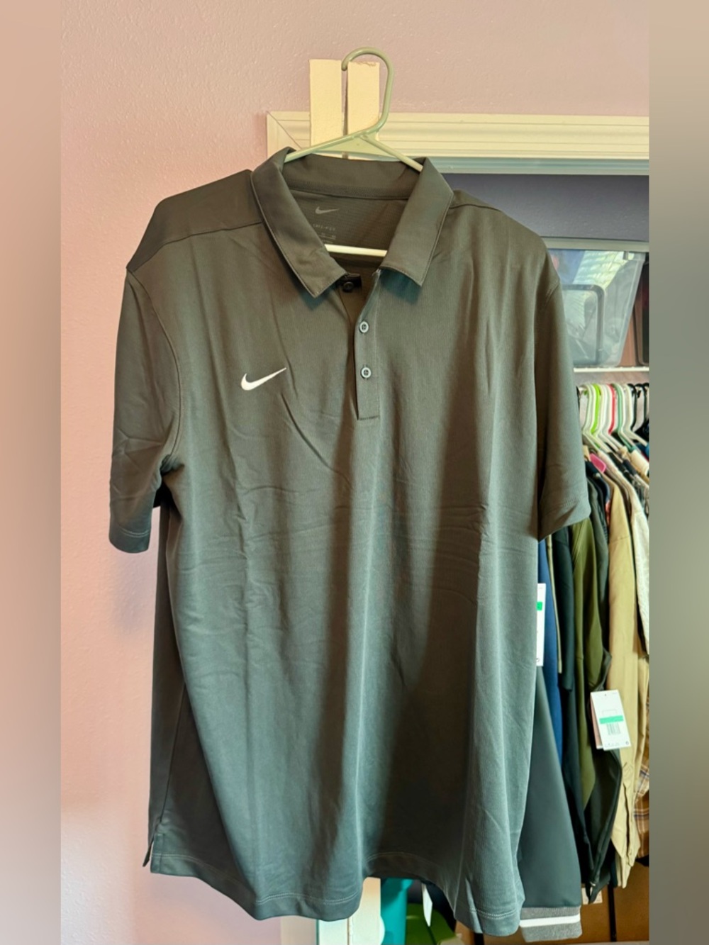 Nike Dri-fit Men’s Gray XL Short Sleeve Polo Shirt. (CI14470-060). NWT